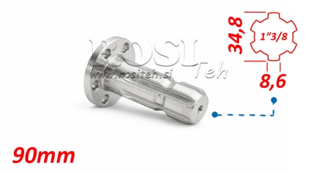 P.T.O. ADAPTER WITH FLANGE 6 HOLES 1