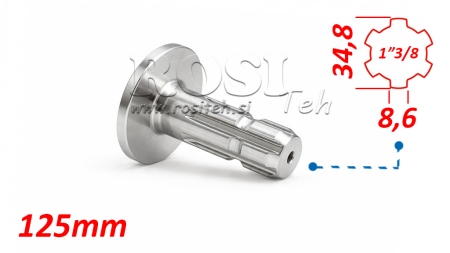 P.T.O. ADAPTER MED FLANGE 1 3/8