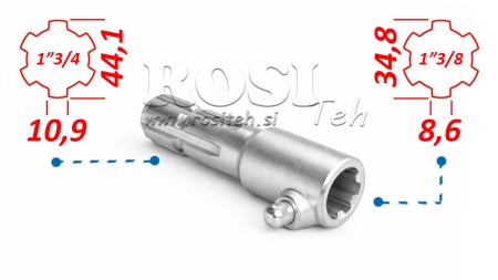 ZAPFWELLEN ANSATZ MIT STIFT VON 1