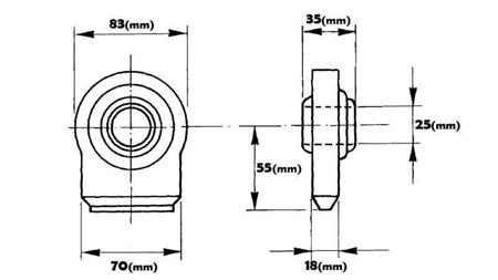 welded flat bearing fi 25/70