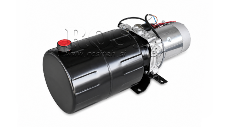 MINI HYDRAULIC POWER-PACK UNIT 12V DC - 1.6KW = 2.1CC - 8 LITERS - SINGLE-PHASE UNIT (METAL)