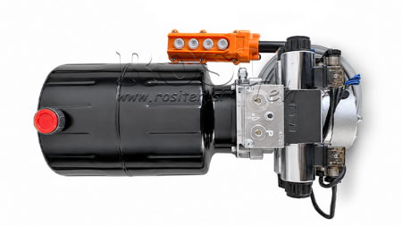 MINI HYDRAULICKÁ JEDNOTKA 24V DC - 2,2kW = 2,1cc - 8 lit - 2x dvojosmerný (kovový)