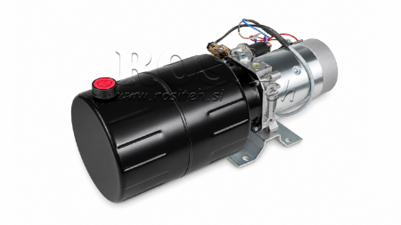 MINI HYDRAULIKAGGREGAT 24V DC - 2,2kW = 2,1cc - 8 lit - Einfachwirkende Funktion (Metallgehause)