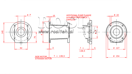 KOBLINGSSETT BENSINMOTOR + HI-LO PUMPE 16GPM