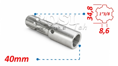 PTO ADAPTER 1-3/8 - HOLE fi 40 mm (160 mm)