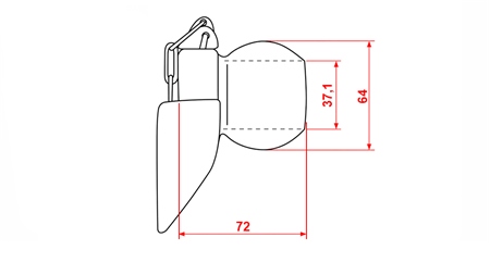 GUĽA AUTOMATICKÉHO ZÁVESU KAT.3 - 37,1mm