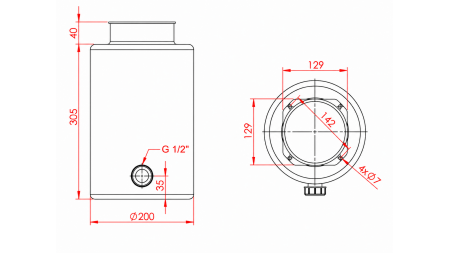 NÁDRŽ KOVOVÝ ROLL PP 10 LITER HORZONTAL-VERTICAL