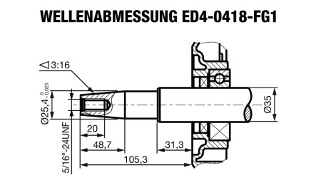 dieselmotor 418cc-7.83kW-10.65HP-3.600 RPM-E-TP25.4x105-elektrisk start