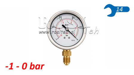 VAKUUMMETER DN63 VERTICAL -1 - 0 BAR - 1/4