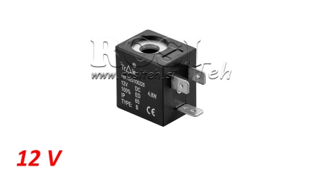 ELEKTROMAGNETICKÁ CIEVKA 12VDC PRE VENTIL - fi 8mm-23,5mm 2,8W