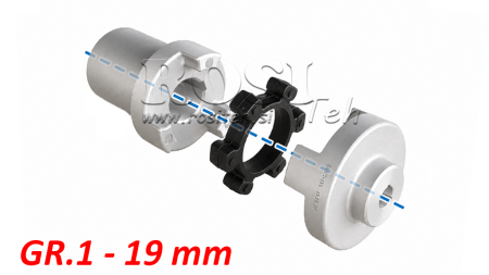 ACCOUPLEMENT ELASTIQUE EN CAOUTCHOUC ND5 (0,255-0,75 KW) 19 MM / GROUPE 1