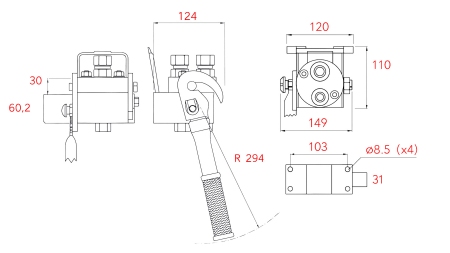 ACOPLAMENTO MULTI-FASTER 2 VIAS BSP 1/2 PARTE FIXA