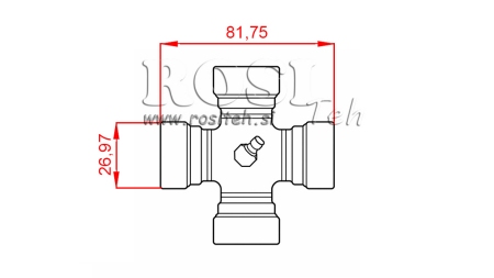 KREUZGELENK F-26,97X81,75 FÜR ECO GELENKWELLE 910mm 30-75PS UND 890mm 30-75PS