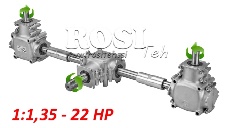 ΣΕΤ ΚΙΒΩΤΙΩΝ ΤΑΧΥΤΗΤΩΝ 1:1,35 (22HP-16kW) ΓΙΑ ΔΙΑΝΟΜΕΑ ΚΟΠΡΙΑΣ L:770 - ALU
