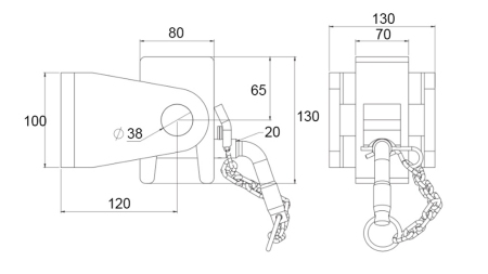 TIPPKASSE BRAKETT 80x100 - GAFFELTYPE - ECO