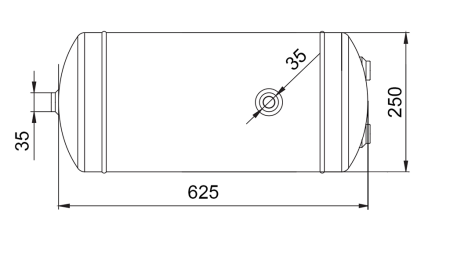 AIR BRAKE RESERVOIR 30 LIT 625X250 ECO