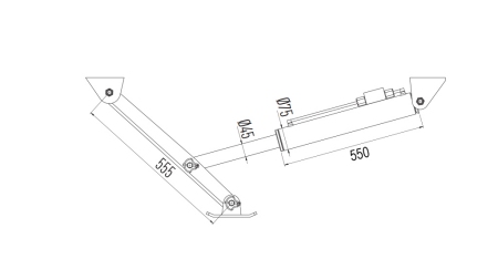 HYDRAULICKÁ NOHA DVOJČINNÁ 380mm - 3.100kg