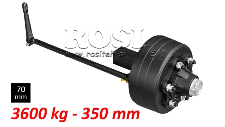 POLOOS S BRZDAMI - 3600 kg (6 SKRUTIEK) - 350 mm