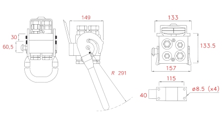 MULTI-FASTER SPOJKA 4CESTNÁ BSP 2×1/2 2×3/4 PEVNÁ ČASŤ