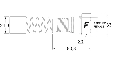 FEMALE QUICK COUPLING FOR MULTI-FASTER 1/2 FIXED PART