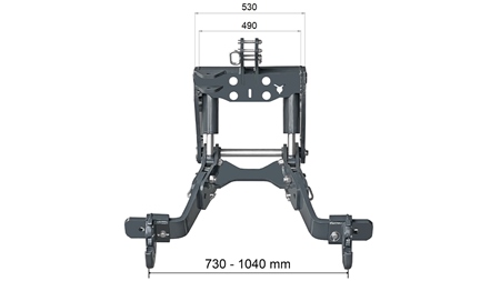 UNIVERZÁLIS FRONT HIDRAULIKA CAT. 2 - FLEX TRAKTORHOZ 1500 KG (RAL AZ ÖN VÁLASZTÁSA SZERINT)