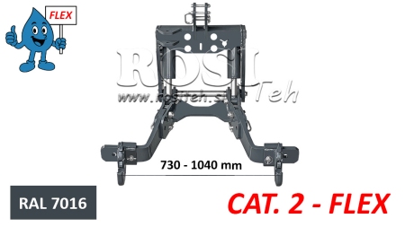 KOMPLETNÝ TROJBODOVÝ ZÁVES NA TRAKTOR UNIVERZÁLNY FLEX 2KAT PRE TRAKTOR 1500kg