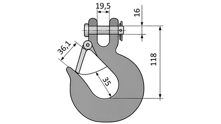 HÁK S POISTKOU - 5000 KG