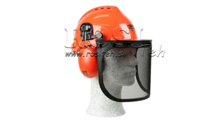 CASCO PROTETTIVO YUKON CON VISIERA E PROTEZIONE PER LE ORECCHIE