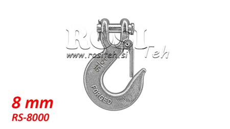 HOOK WITH SAFETY LATCH - 5/16