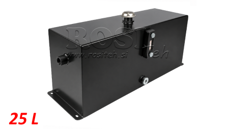 NÁDRŽ KOVOVÝ 25 LITER KOCKA 260x210x600mm KOMPLETNÝ S VYBAVENÍM