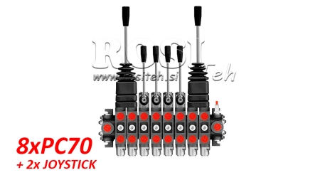 HIDRAULINIS VOŽTUVAS 8XPC70 + 2X JOYSTICK