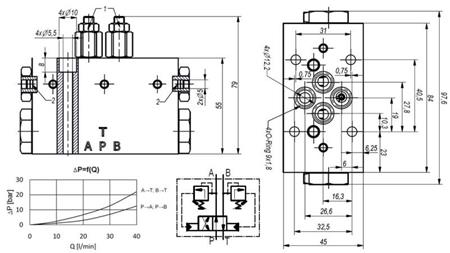 HYDRAULIC VALVE ROTARY MECHANICAL FOR HLEVSKE BRUSH CETOP3 4/2 RHA