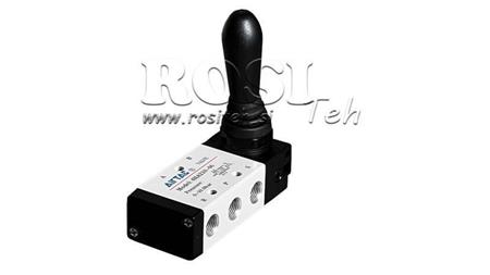 PNEVMATSKI ROČNI VENTIL 5/3 3/8 PRT-1053-CRR ROČNO VRAČANJE
