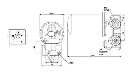 HYDRAULIKVENTIL 3/4'' 120Llit 420 BAR - FÜR DURCHFLUSSKONTROLLE 0,5-60lit/min