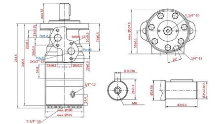 HIDROMOTOR B/MR 315 - CON FRENOS