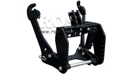 KOMPLETNÝ TROJBODOVÝ ZÁVES NA TRAKTOR UNIVERZÁLNY 2KAT PRE TRAKTOR 1500kg ČIERNA (RAL 9005)