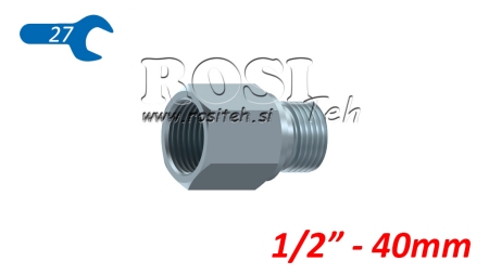 EXTENDED HYDRAULIC ADAPTER MALE-FEMALE 1/2