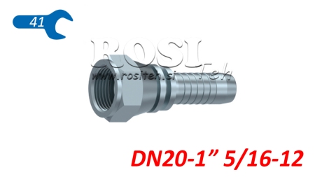 HYDRAULIC FITTING DKJ JIC74° FEMALE DN20-1” 5/16-12