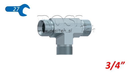 HYDRAULICKÁ T-SPOJKA BSP SAMEC–SAMEC 3/4