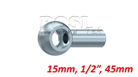 TUBO METALLICO BANJO 1/2 45mm
