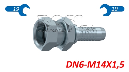 HYDRAULISCHE AANSLUITING JIS JAPANS 60° KOMATSU VROUW DN6-M14X1.5