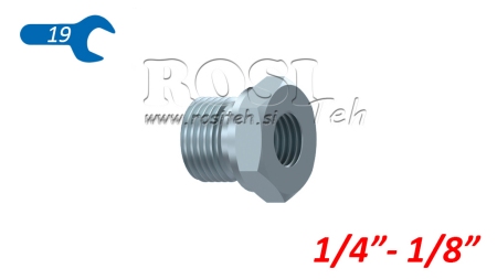 ADATTATORE IDRAULICO MASCHIO-FEMMINA 1/4-1/8