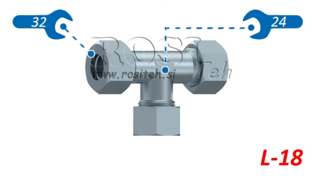 HYDRAULIK T-ANSCHLUSS L-18 MIT MUTTER