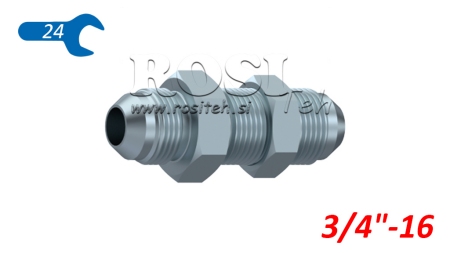 HYDRAULISCHE DOPPELSCHRAUBE AGJ JIC74° - VERLÄNGERT 3/4