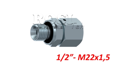 HYDRAULICKÝ DVOJITÝ SKRUTKOVÝ SPOJ AOVR ED BSP 1/2 – M22×1,5