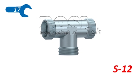 HYDRAULICKÝ T-KUS S-12 VONKAJŠÍ ZÁVIT M20X1,5