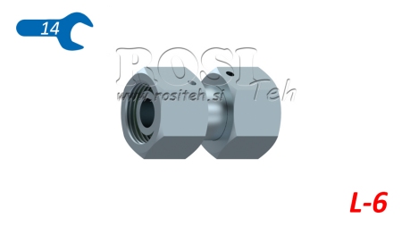 HYDRAULISK DOBBEL DREJELIG MØTRIK KOBLING (6L) M12X1,5