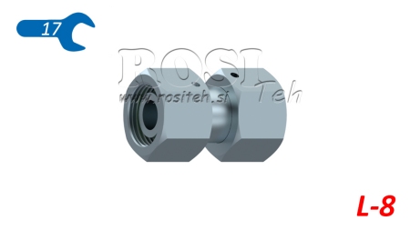 HYDRAULISK DOBBEL DREJELIG MØTRIK KOBLING (8L) M14X1,5