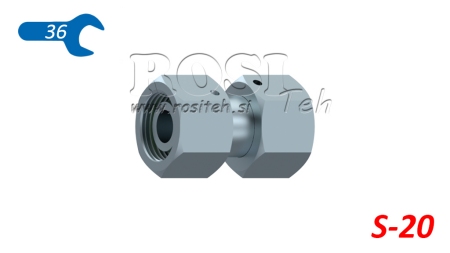 HIDRAULIČNI DVOSTRUKI SPOJ S OKRETNOM MATICOM (20S) M30X2