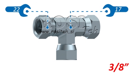HYDRAULICKÝ T-KUS S OTOČNOU MATICOU BSP 3/8
